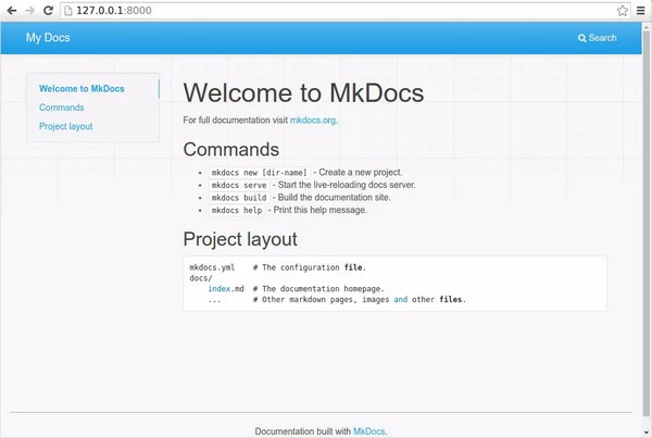 MkDocs(静态网站生成器)