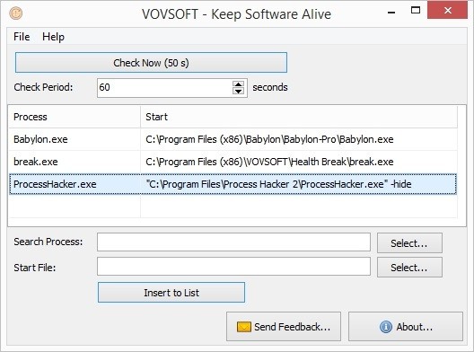 VovSoft  Keep  Software  Alive(软件运行保护工具)