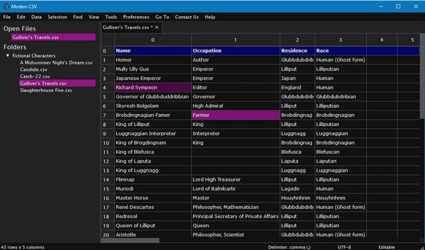 Modern  CSV(CSV文件编辑器)