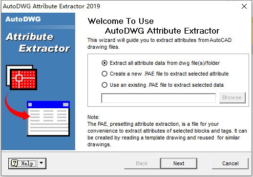 AutoDWG  Attribute  Extractor(CAD属性提取工具)