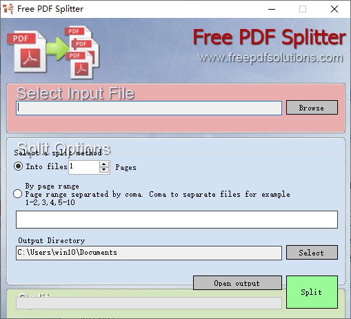 Free  PDF  Splitter(PDF分割软件)