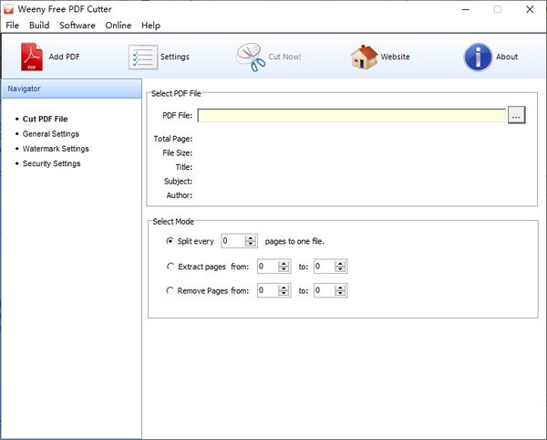 Weeny  Free  PDF  Cutter(pdf分割软件)