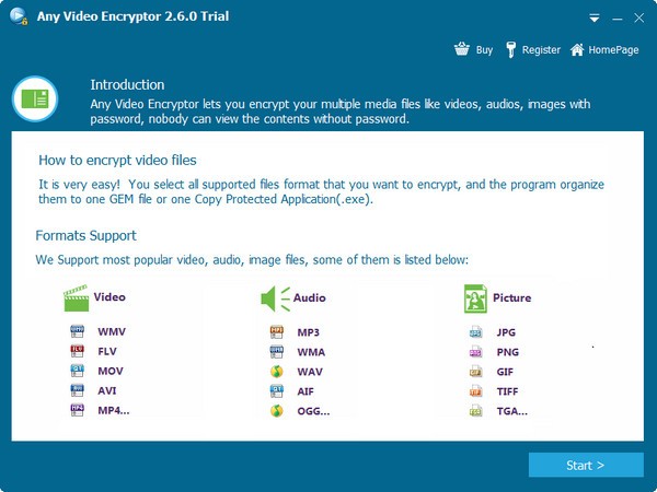 Gilisoft  Any  Video  Encryptor(媒体加密工具)